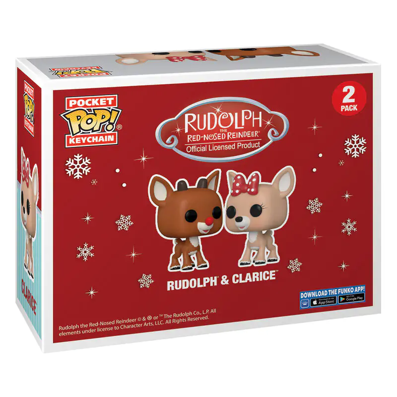 Pocket POP balenie 2 ks kľúčenky Disney Rudolph - Rudolph & Clarice termékfotó