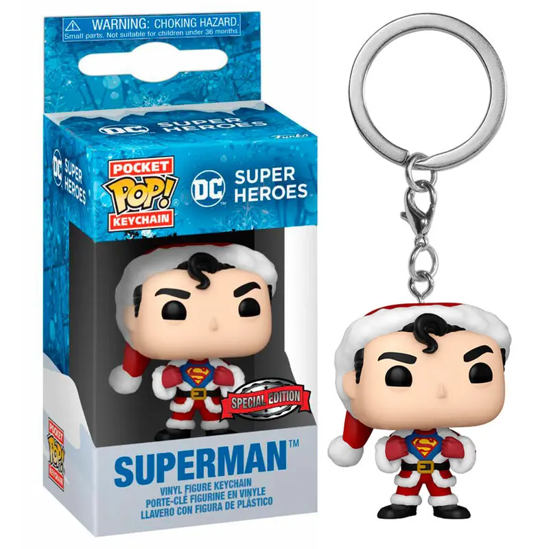 Zberateľská kľúčenka DC Comics Holiday Superman Exclusive Pocket POP! Vinyl Figure 4 cm termékfotó