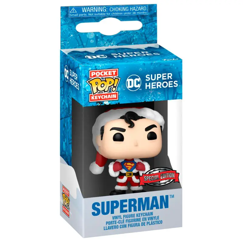 Zberateľská kľúčenka DC Comics Holiday Superman Exclusive Pocket POP! Vinyl Figure 4 cm termékfotó