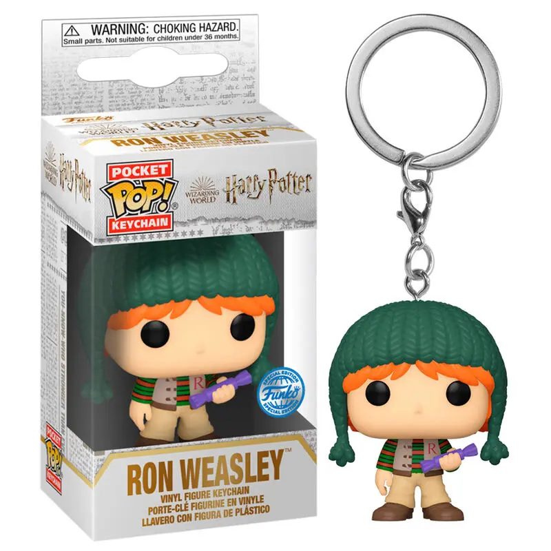 Pocket POP Keychain Harry Potter Holiday Ron exkluzívne figura termékfotó