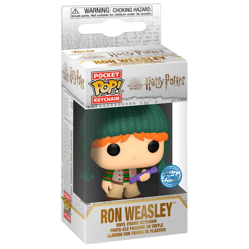 Pocket POP Keychain Harry Potter Holiday Ron exkluzívne figura termékfotó