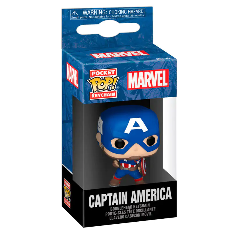 Pocket Funko POP Prívesok na kľúče Marvel Captain America Classics termékfotó