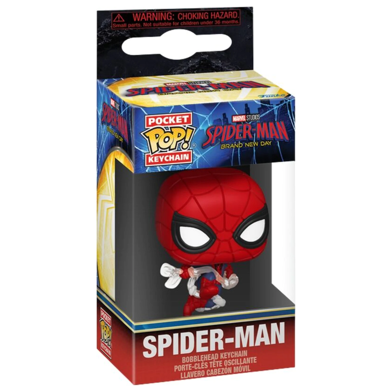 Vreckový Funko POP prívesok na kľúče Marvel Spider-Man Brand New Day Spider-Man produktová fotografia