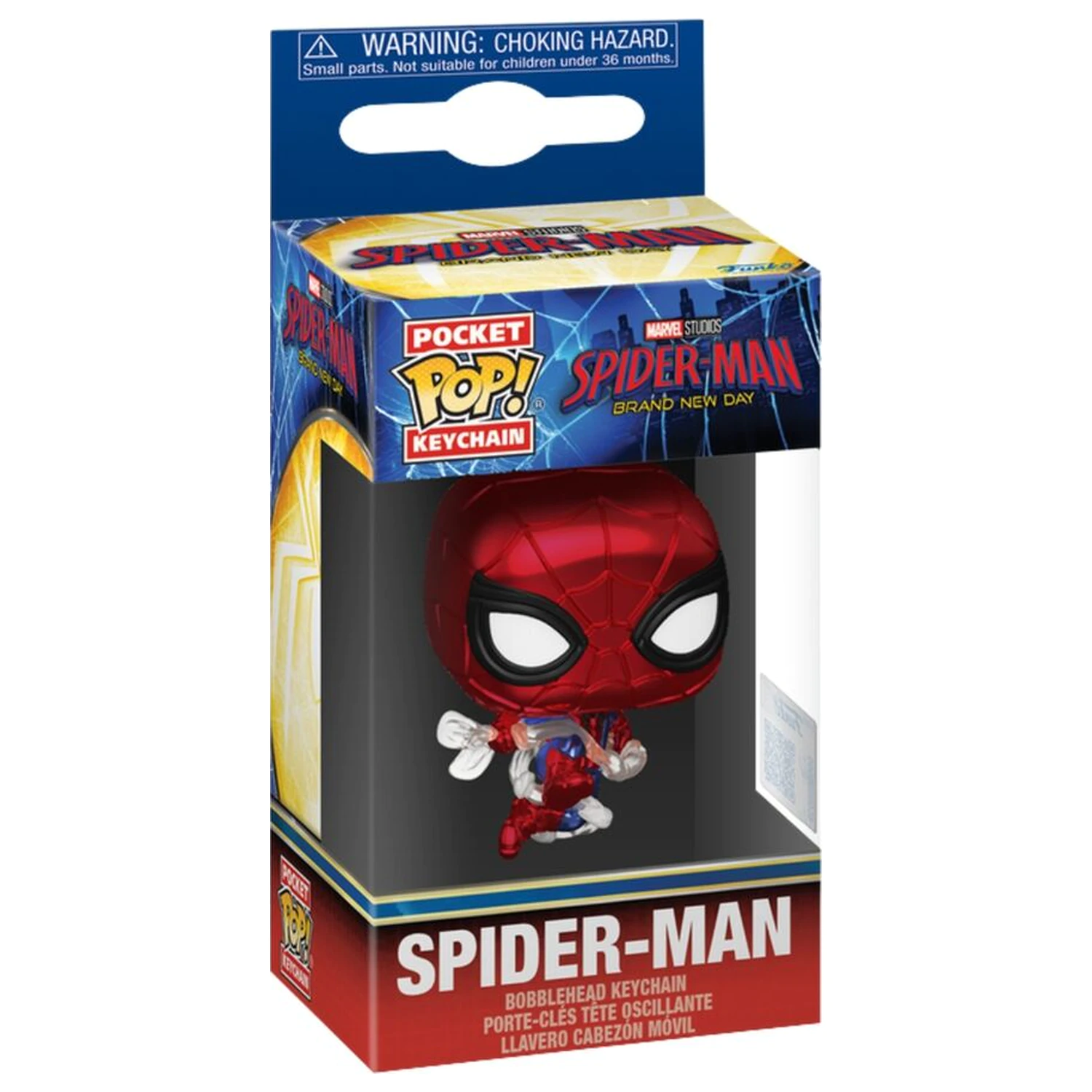 Vrecková kľúčenka Funko POP Marvel Spider-Man Brand New Day Spider-Man Metallic produktová fotografia