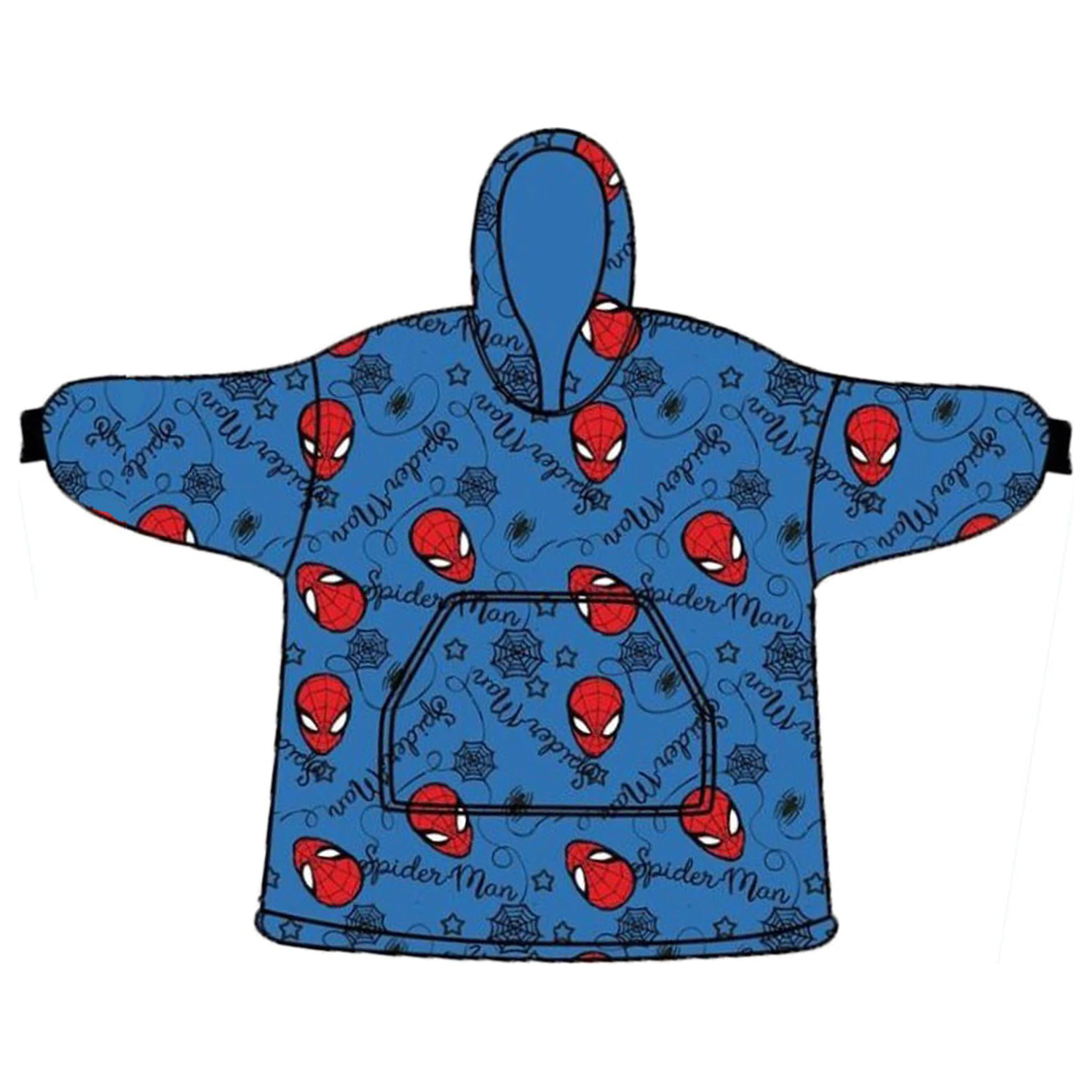 Spider-Man Blue nositeľná plyšová fleecová deka poncho 7-14 rokov produktová fotografia