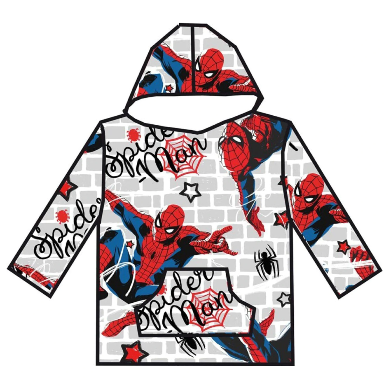 Spider-Man Brick Wearable Plyšová Fleecová Prikrývka, Pončo 7-14 Rokov produktová fotografia
