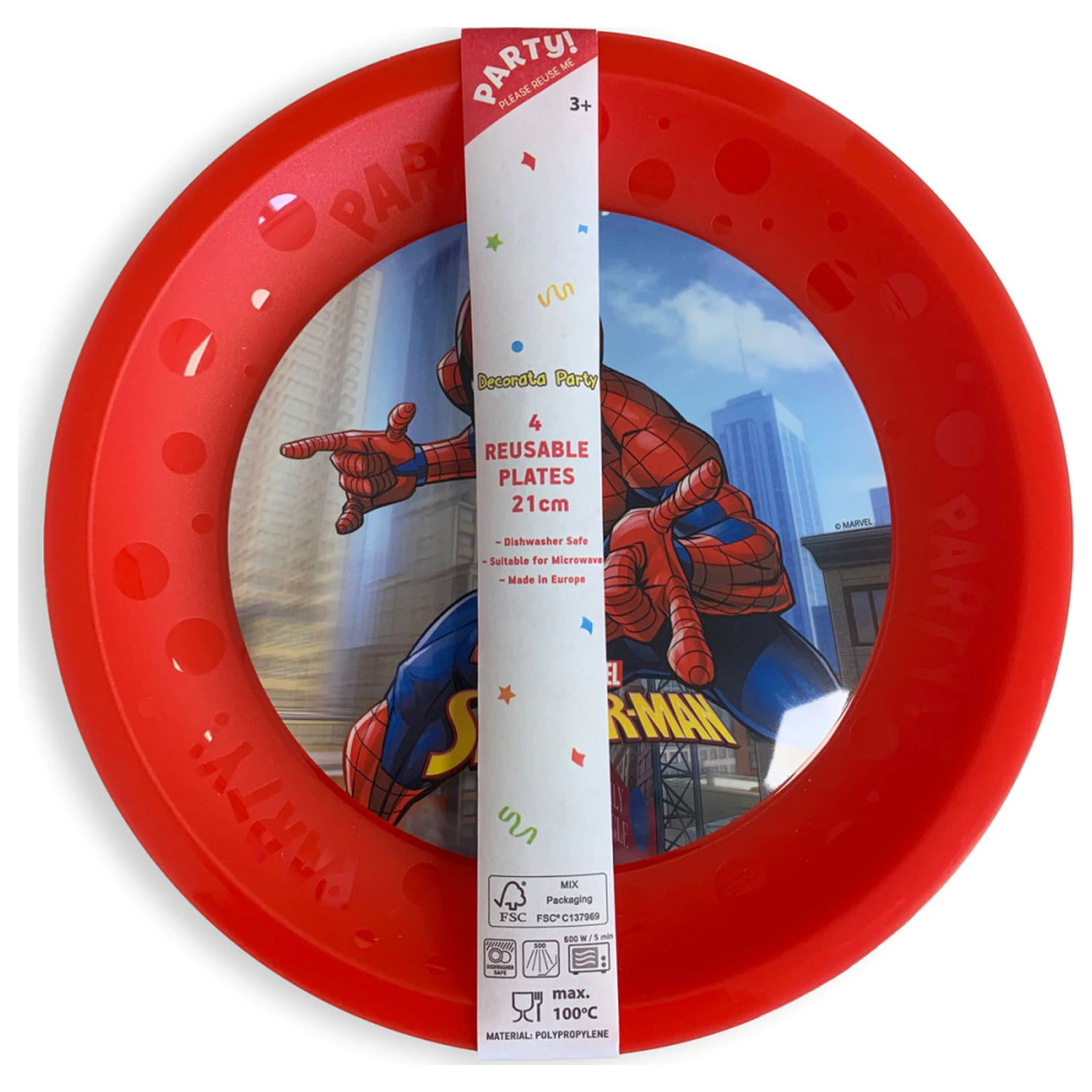Spider-Man Crime Fighter micro premium plastový plochý tanier 4-dielna súprava 21 cm produktová fotografia