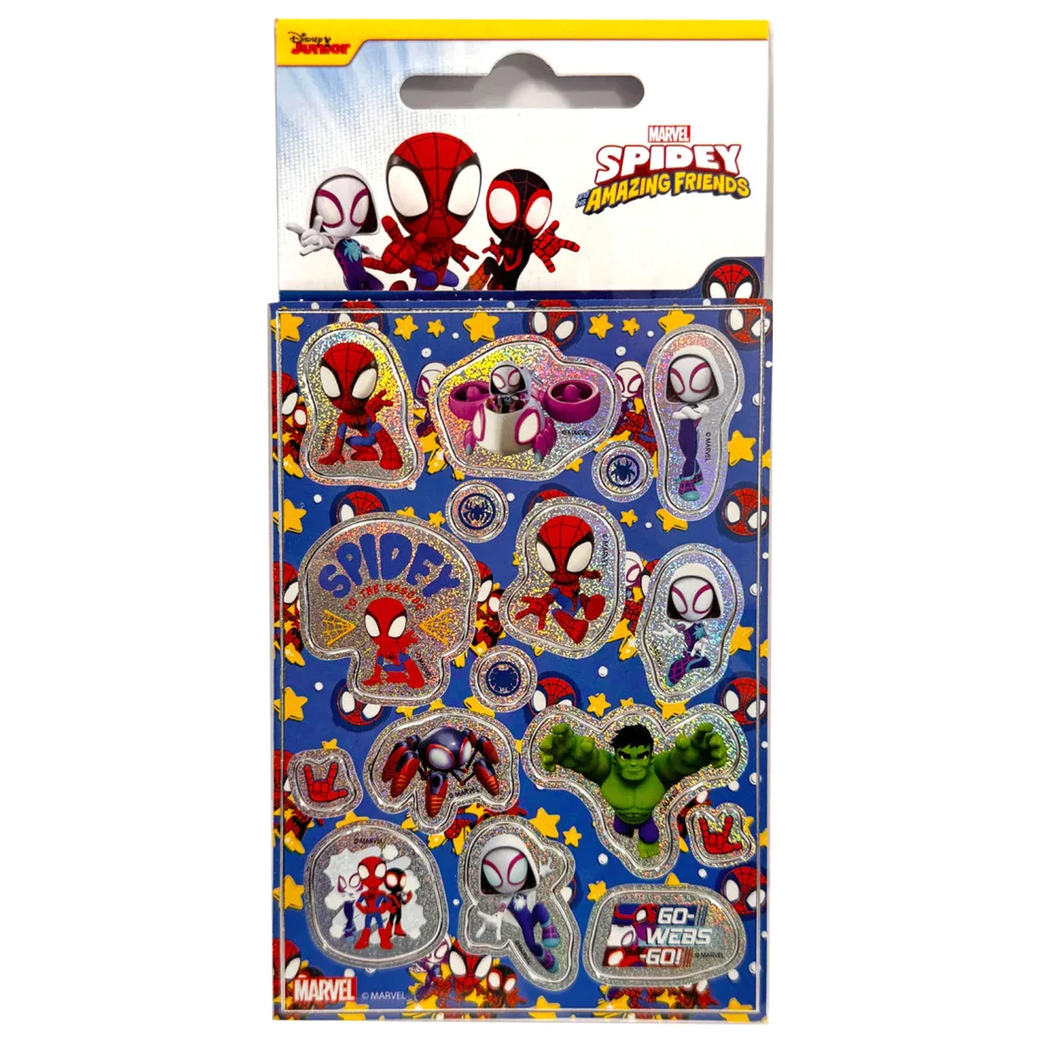 Spider-Man Go Webs holografický set nálepiek produktová fotografia