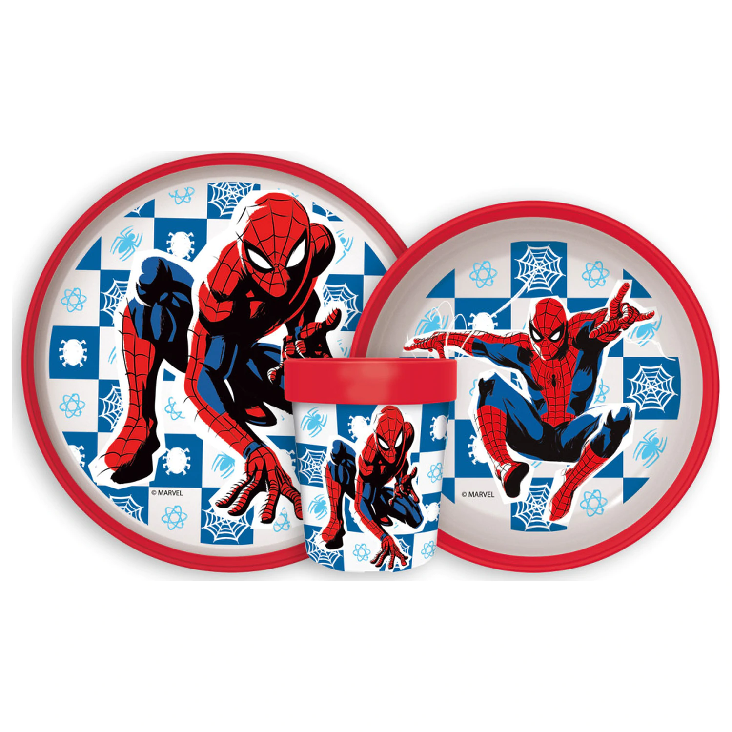 Spider-Man Midnight Flyer protišmykový jedálenský set, micro plastový set produktová fotografia