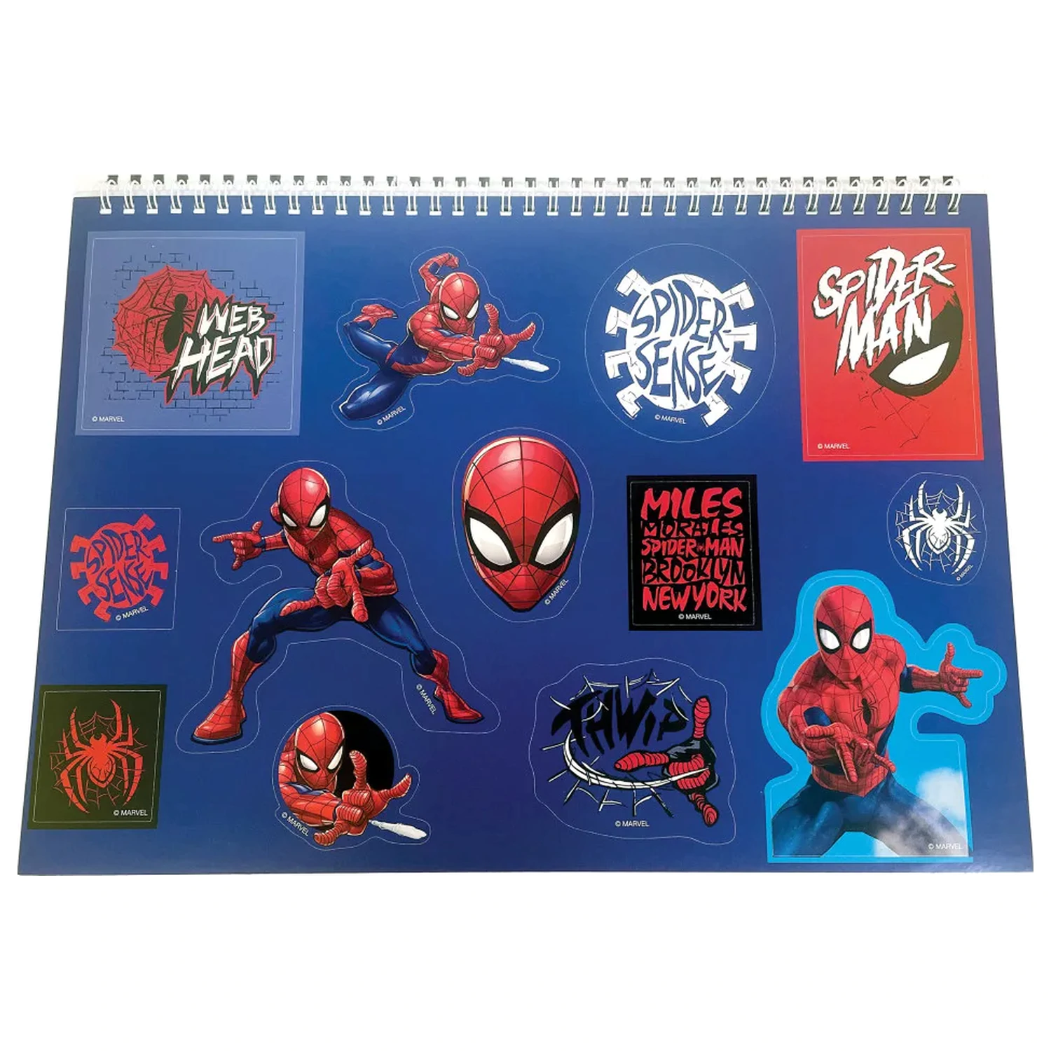 Spider-Man Miles Morales A4 špirálový skicár 40 listov s nálepkami produktová fotografia