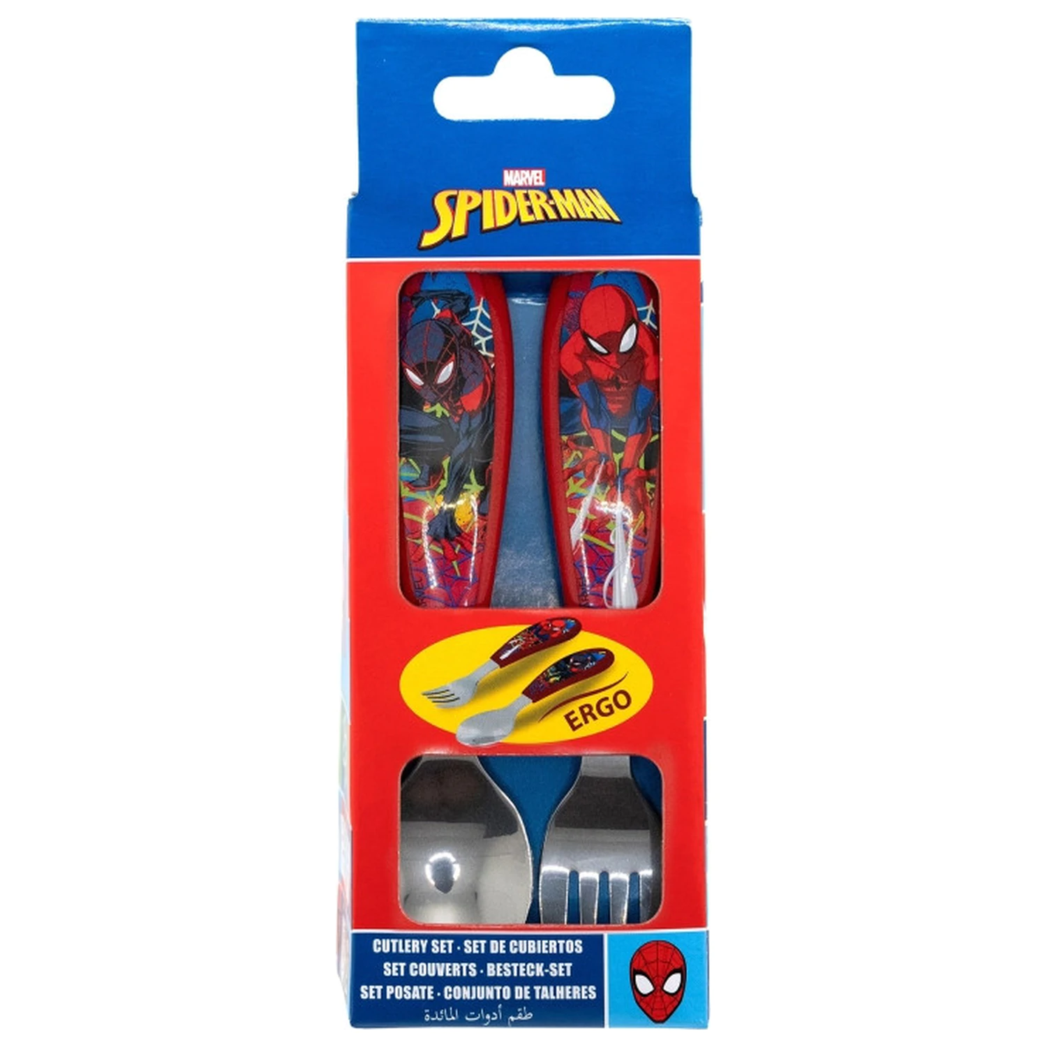Spider-Man Moving Target Kovový príbor Ergo Cutlery Set – 2 kusy produktová fotografia