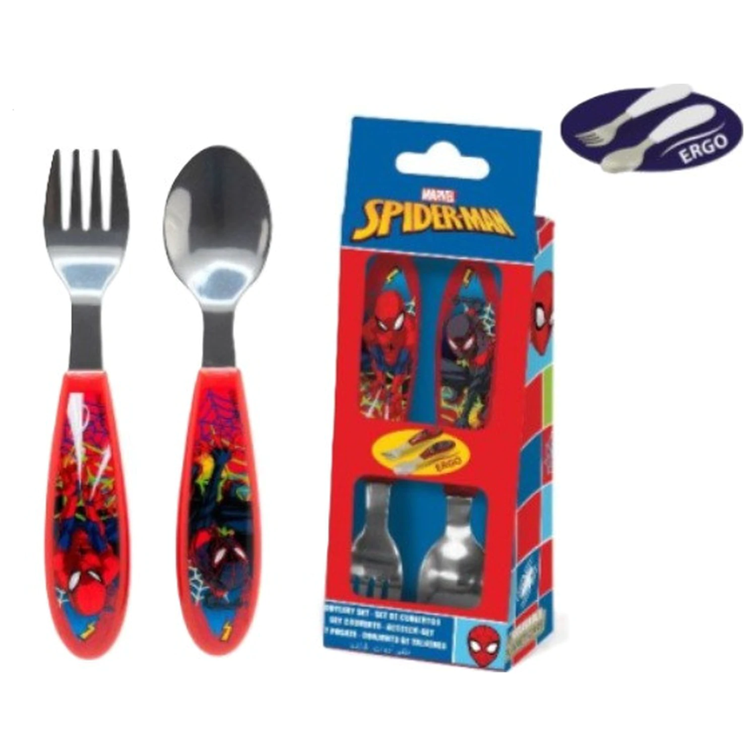 Spider-Man Moving Target Kovový príbor Ergo Cutlery Set – 2 kusy produktová fotografia
