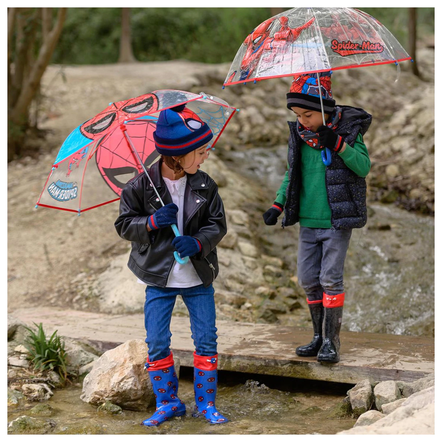 Spider-Man Rain Crawler detský priehľadný dáždnik Ø71 cm produktová fotografia