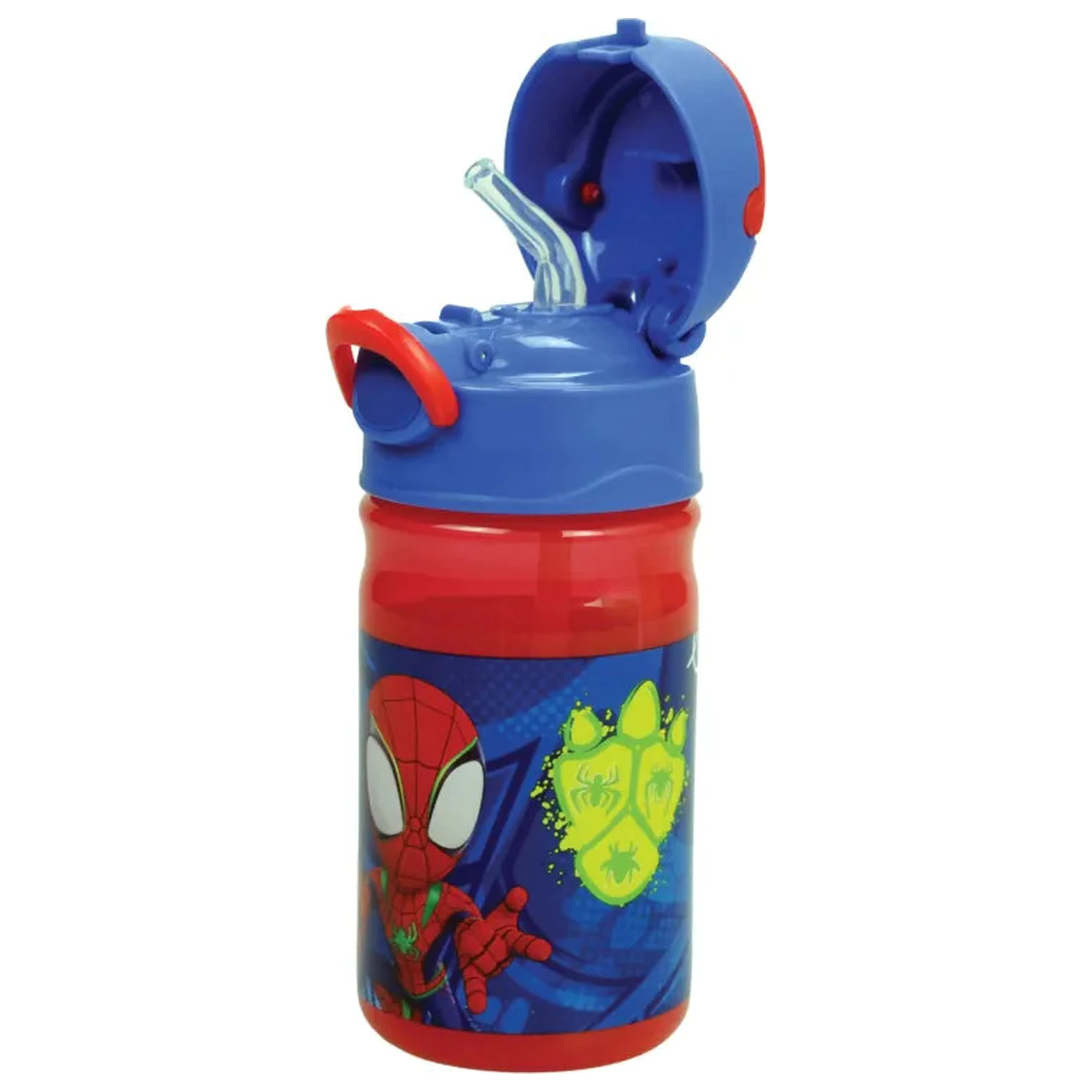 Spider-Man Spidey Dino Webs plastová fľaša so slamkou a vešiakom 350 ml produktová fotografia