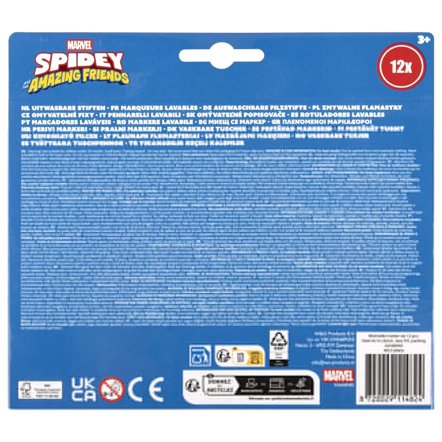 Spider-Man Spidey Washable Fabric Felt Pens 12 kusov produktová fotografia