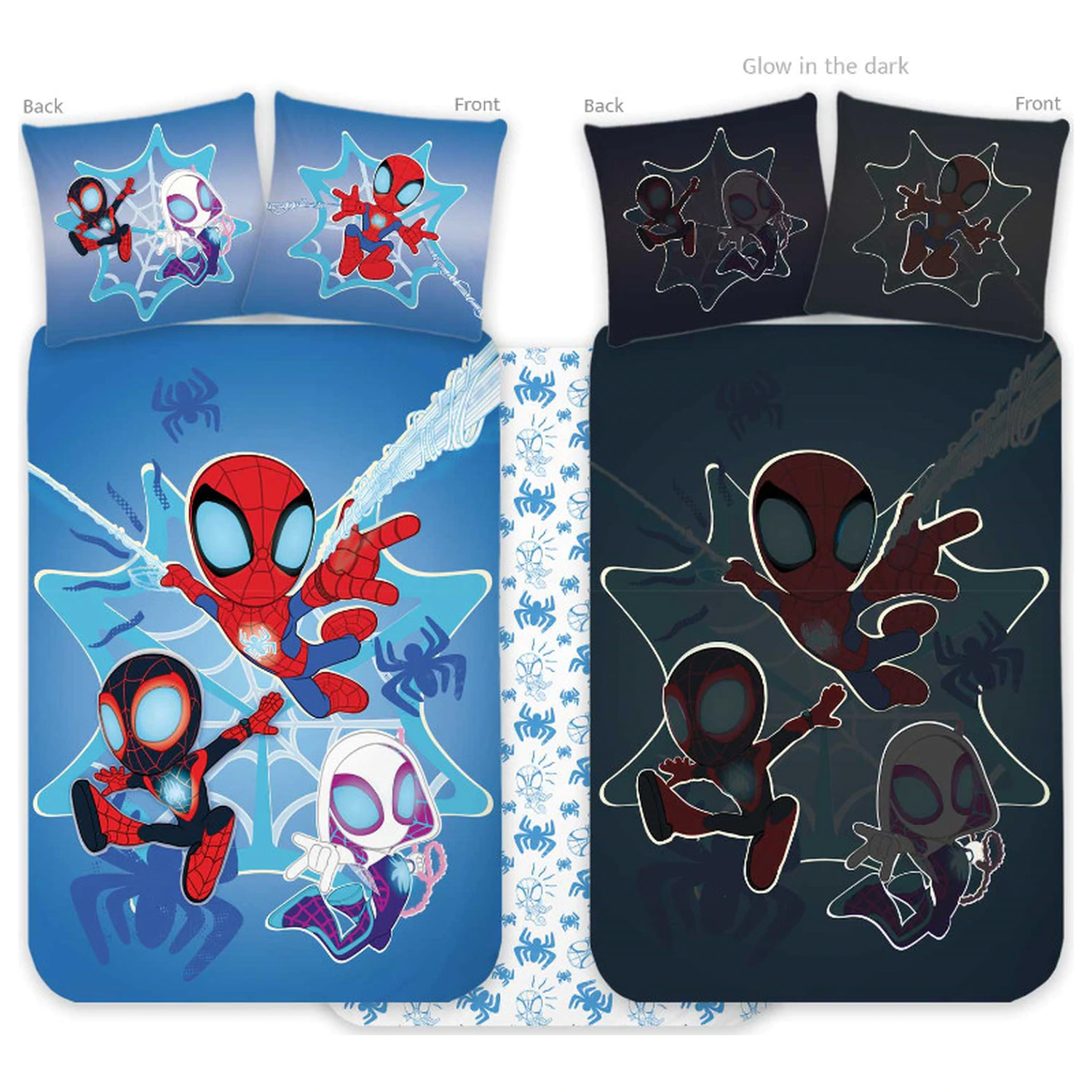 Spider-Man Spidey Glow in the Dark návliečka na perinu pre batoľatá produktová fotografia