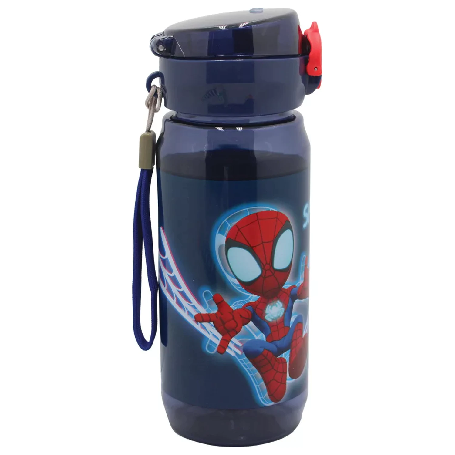 Spider-Man Spidey Web plastová fľaša na vodu s vešiakom 600 ml produktová fotografia