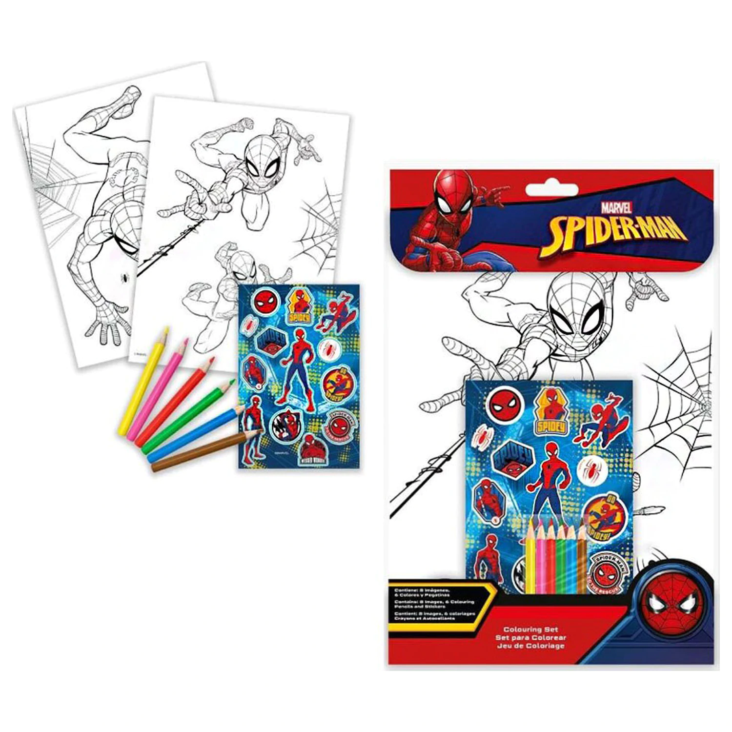 Spider-Man Web-Slinger omaľovánky + sada nálepiek produktová fotografia