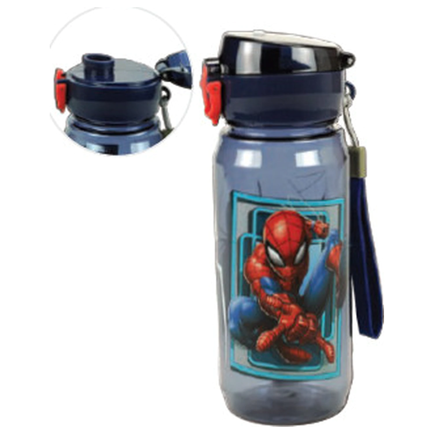 Spider-Man World plastová fľaša na vodu s vešiakom 600 ml produktová fotografia