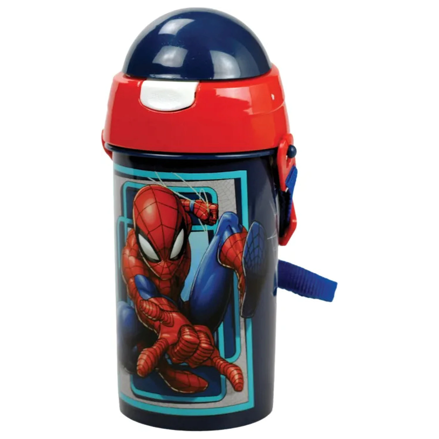 Spider-Man World plastová fľaša so slamkou s vešiakom 500 ml produktová fotografia