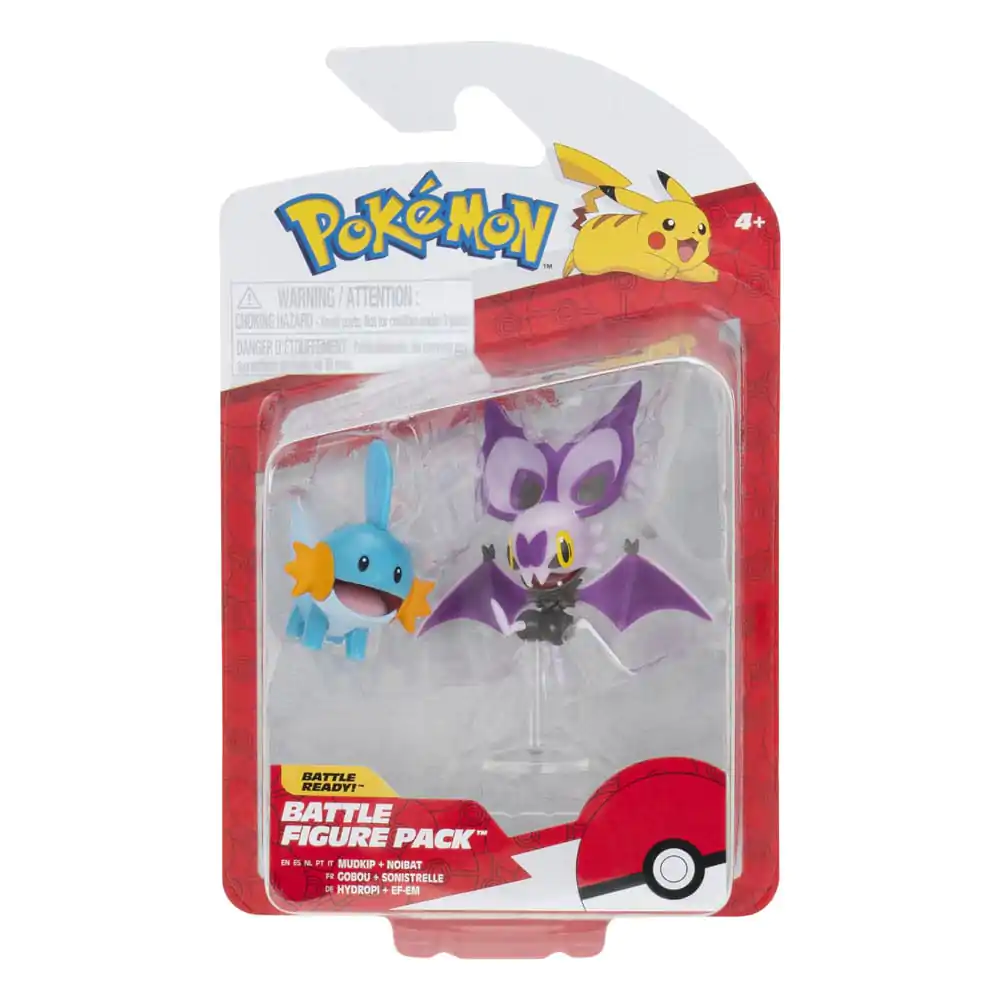Pokémon figúrka 2-Pack Mudkip & Noibat so stojanom 8 cm produktová fotografia