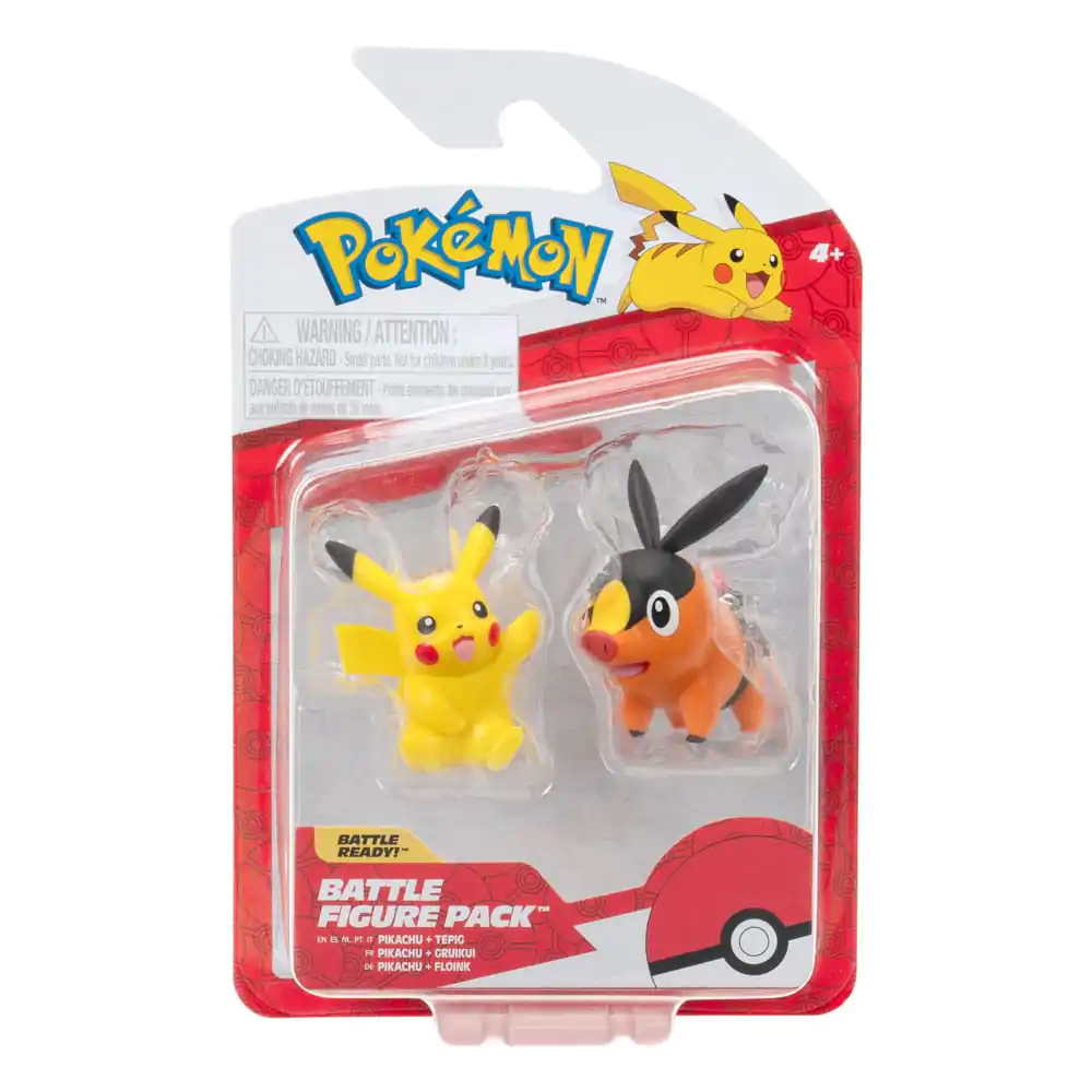 Pokémon figúrka 2-Pack Tepig & Pikachu 8 cm produktová fotografia