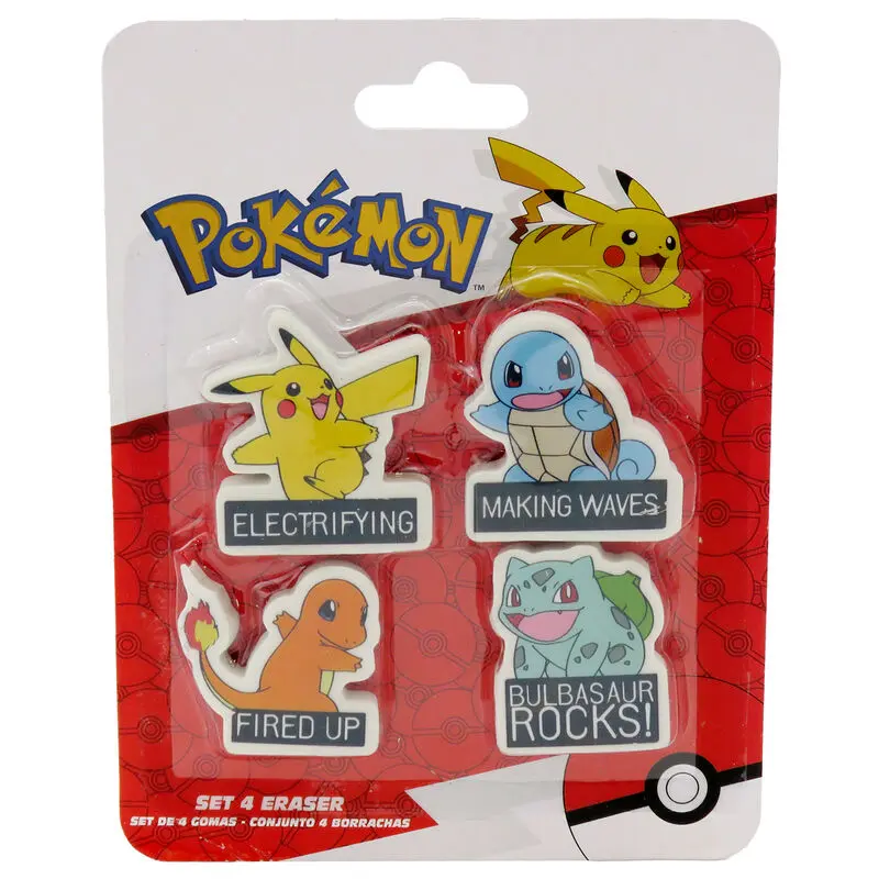 Pokemon set 4 gumy produktová fotografia