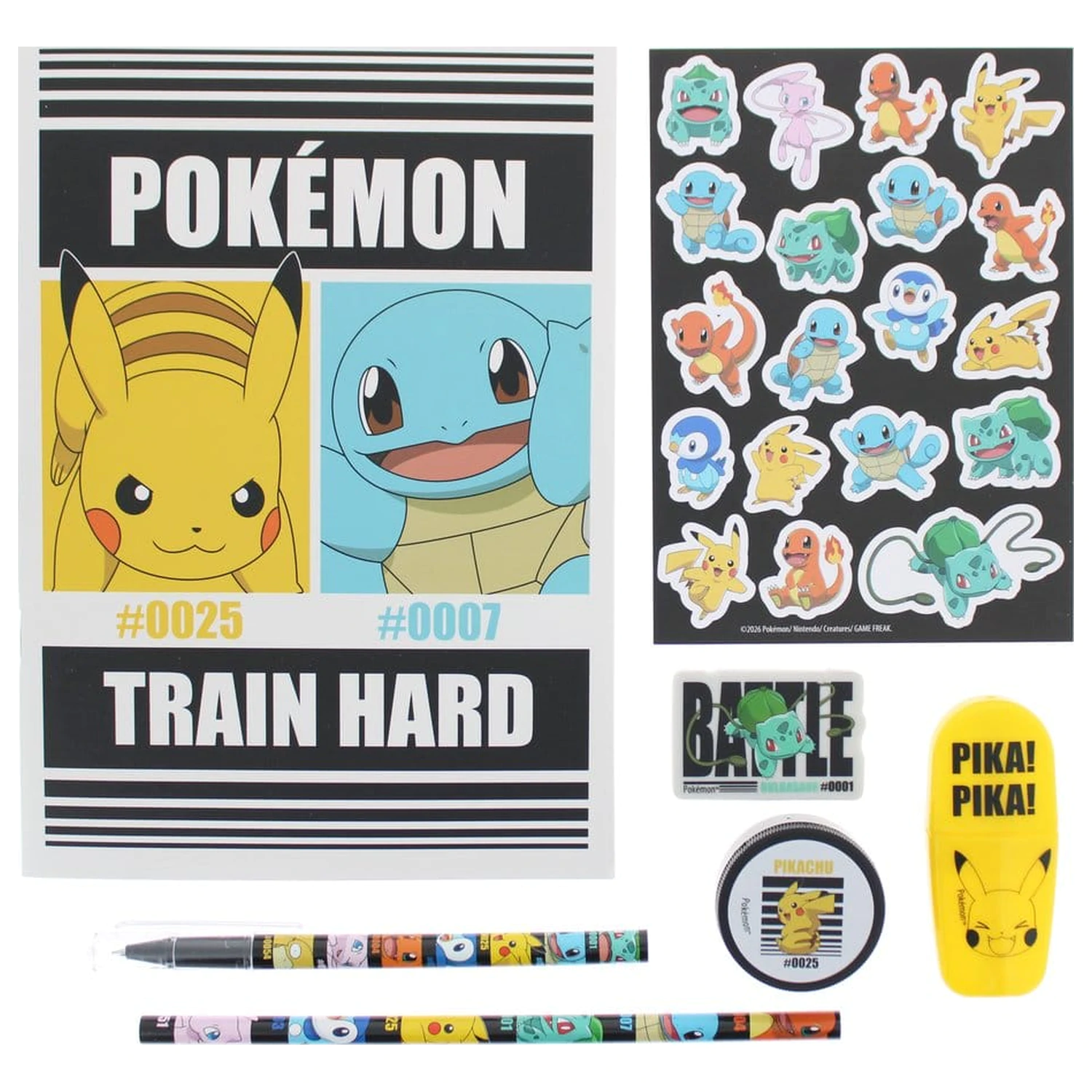 Sada papiernictva Pokémon, 7-dielna produktová fotografia