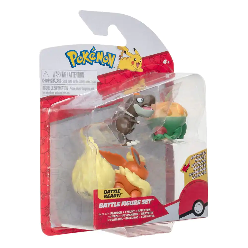 Pokémon Battle figúrky Set 3-Pack Appltun, Tyrunt, Flareon 5 cm produktová fotografia