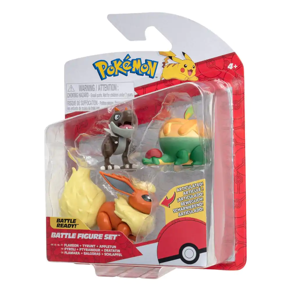 Pokémon Battle figúrky Set 3-Pack Appltun, Tyrunt, Flareon 5 cm produktová fotografia