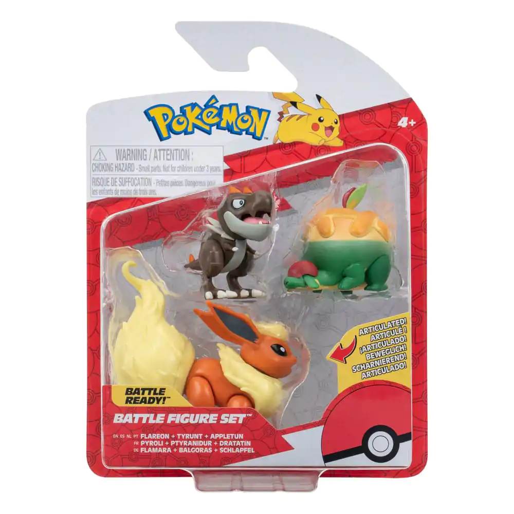 Pokémon Battle figúrky Set 3-Pack Appltun, Tyrunt, Flareon 5 cm produktová fotografia