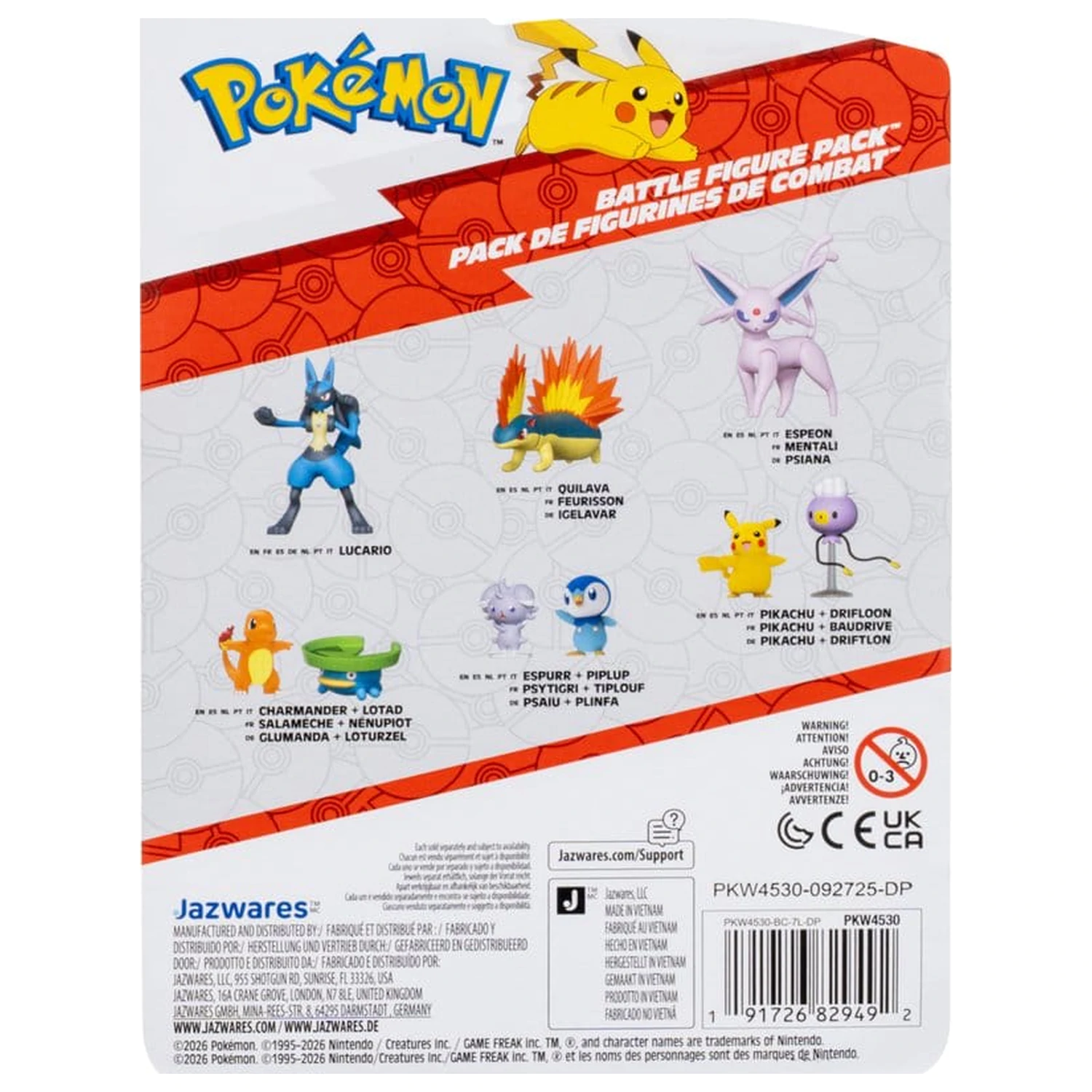 Pokémon Battle Figure balenie 2 ks Espurr & Piplup produktová fotografia