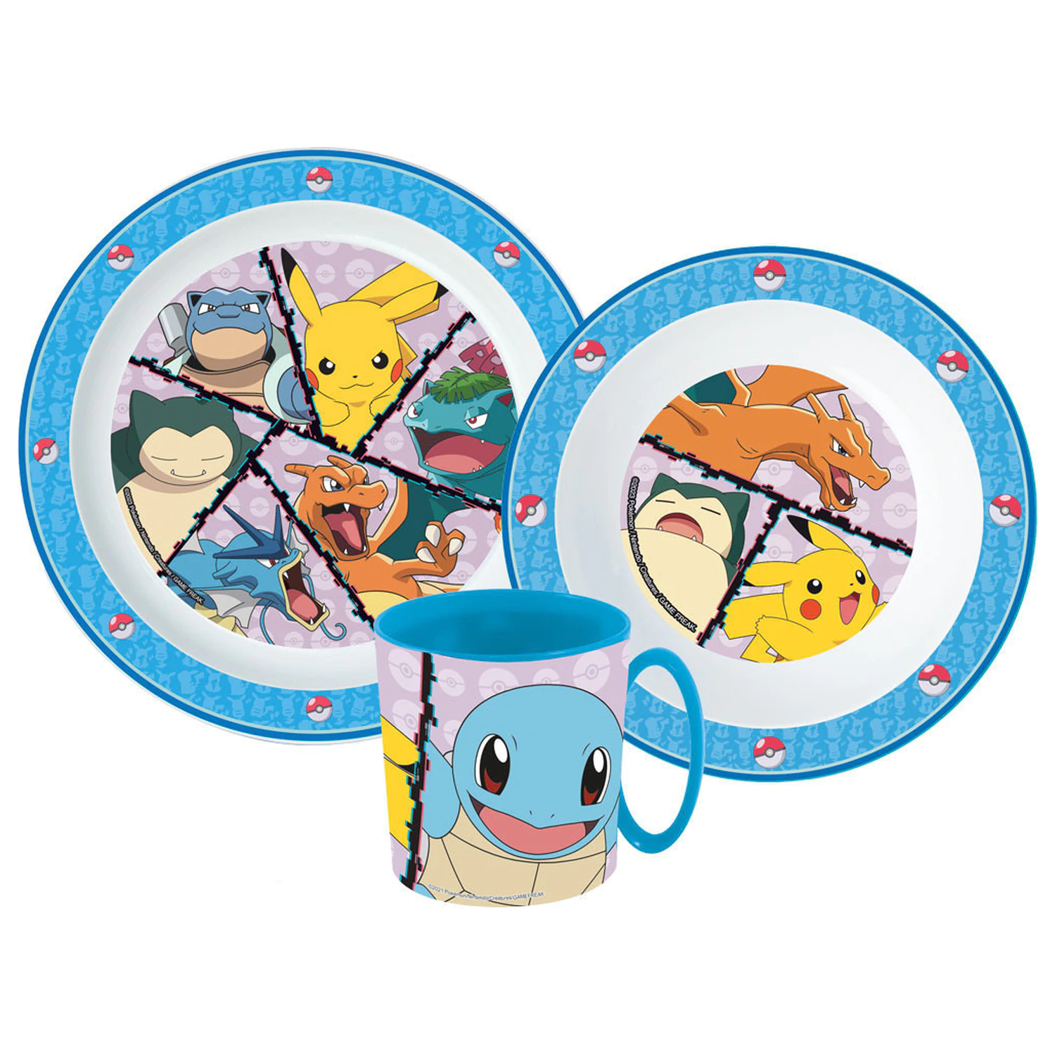 Pokemon Battle jedálenský set, Micro Plastic set s hrnčekom 265 ml produktová fotografia