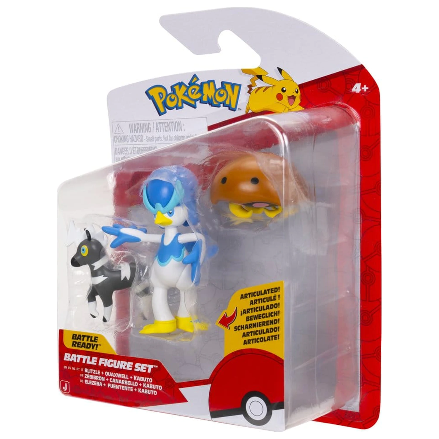 Pokémon bojová figúrka 3-balenie Blitzle, Kabuto & Quaxwell produktová fotografia