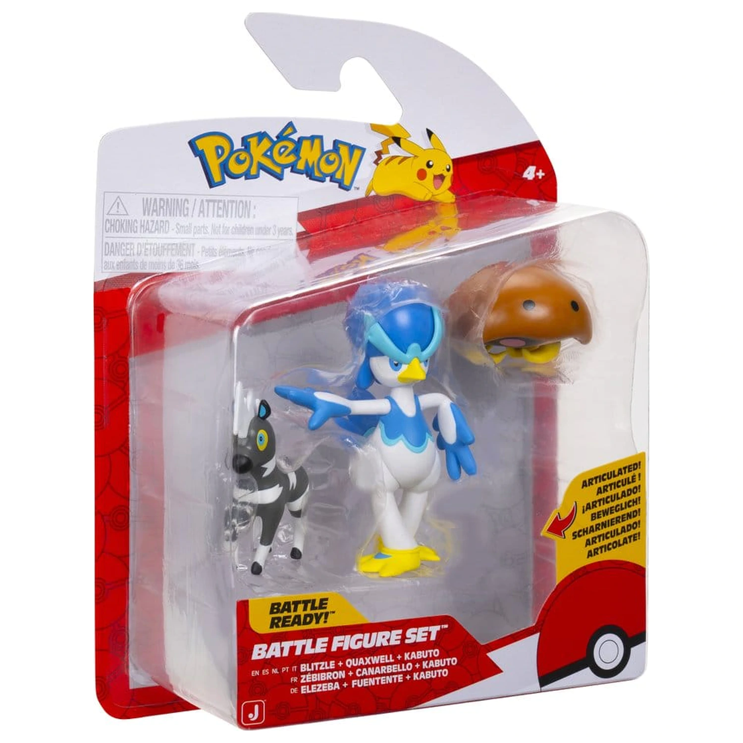 Pokémon bojová figúrka 3-balenie Blitzle, Kabuto & Quaxwell produktová fotografia