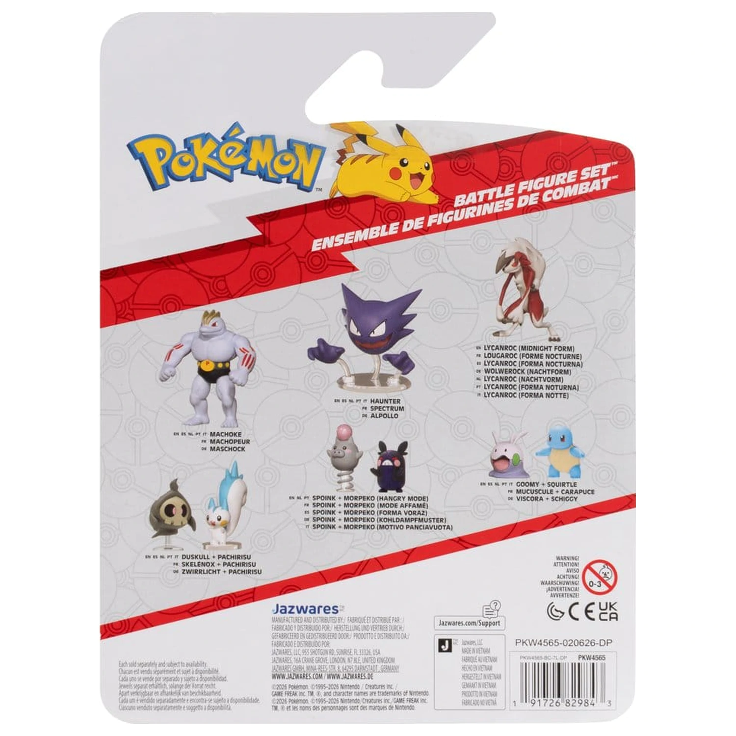 Pokémon Battle Figure Set akčné figúrky Chimchar, Ralts & Porygon (balenie 3 kusov) produktová fotografia