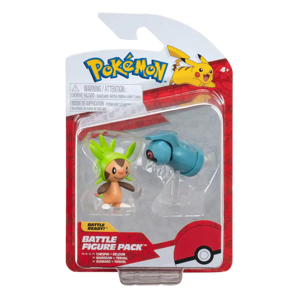 Pokémon Battle Figure First Partner Set 2-pack Chespin, Beldum figúrky 5 cm termékfotó