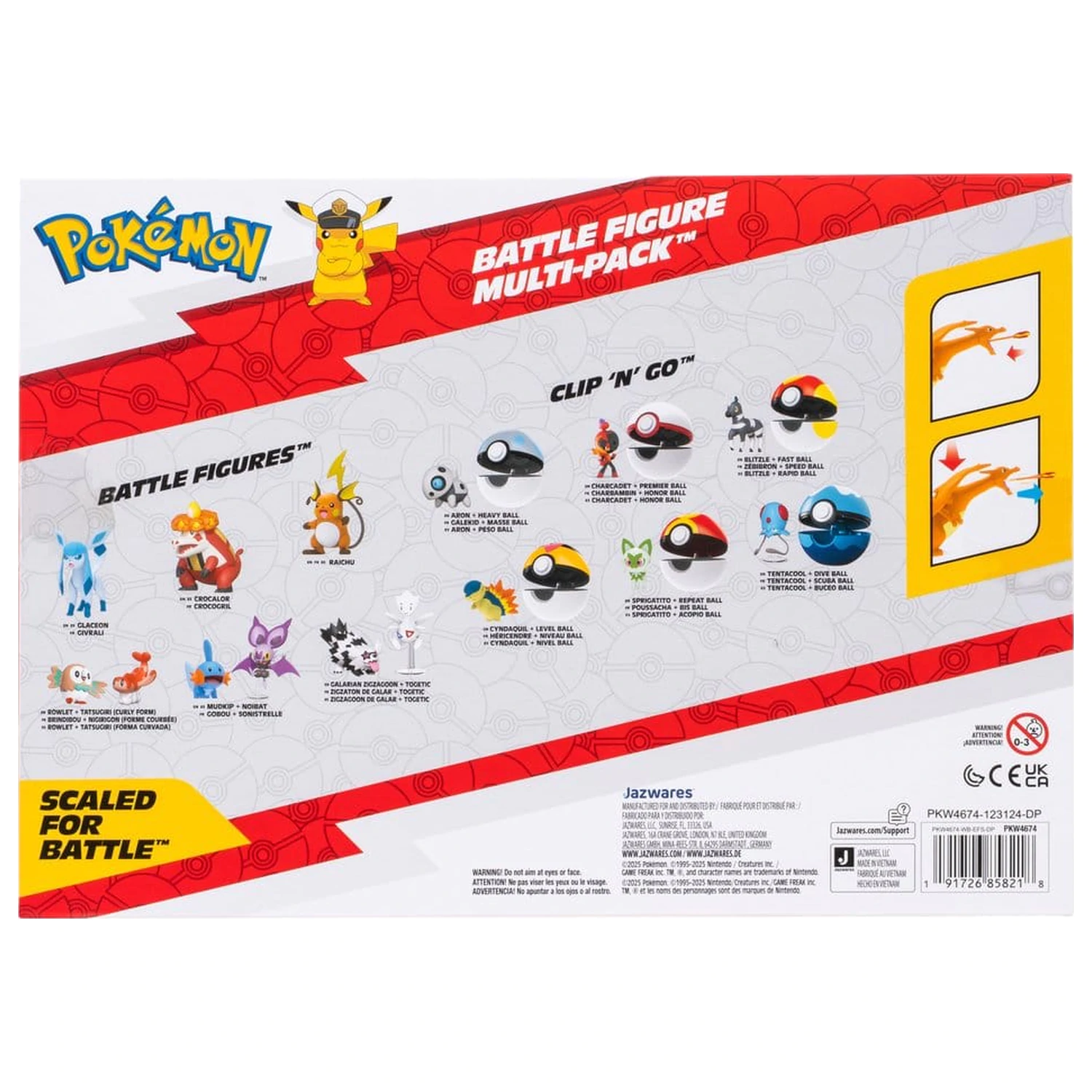 Pokémon Battle Figure akčné figúrky, balenie 6 ks, multi-balenie produktová fotografia