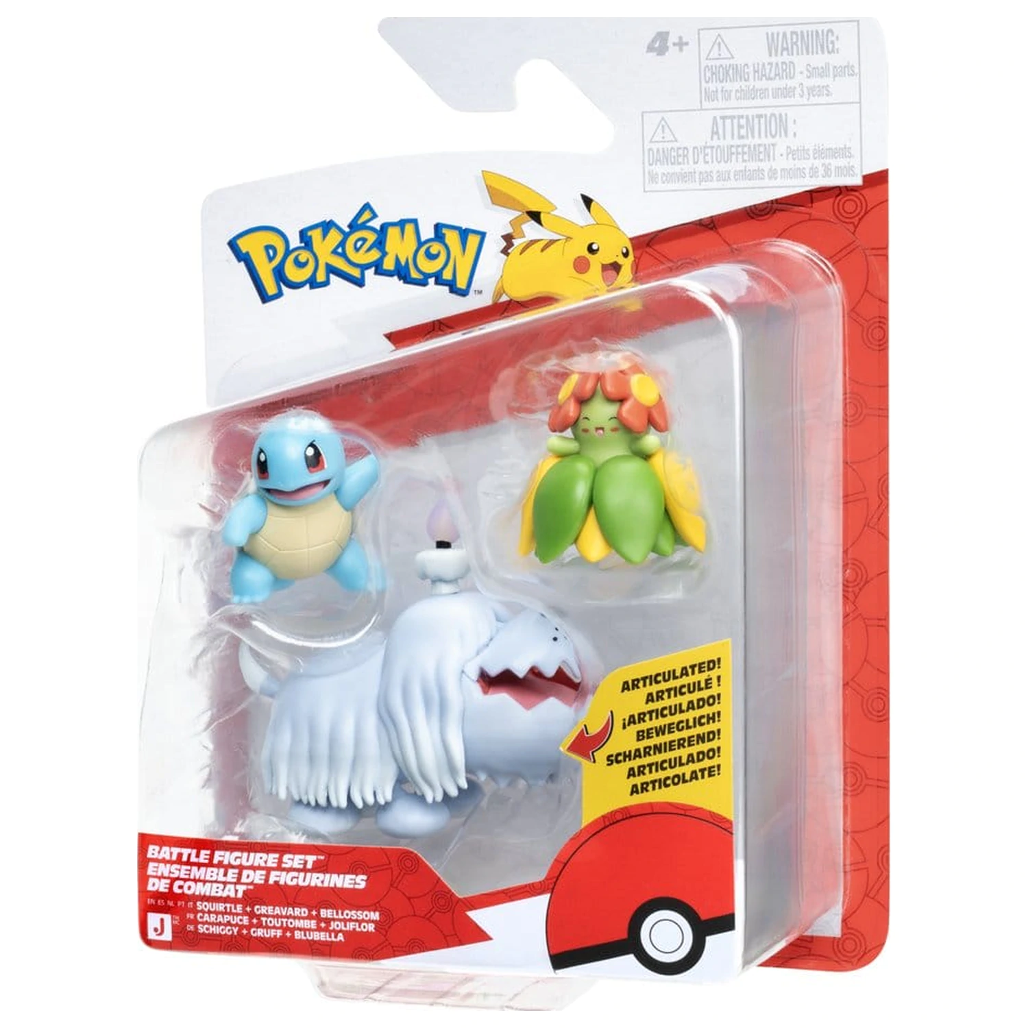 Pokémon Battle Figure balenie 3 kusov Squirtle, Greavard & Bellossom produktová fotografia