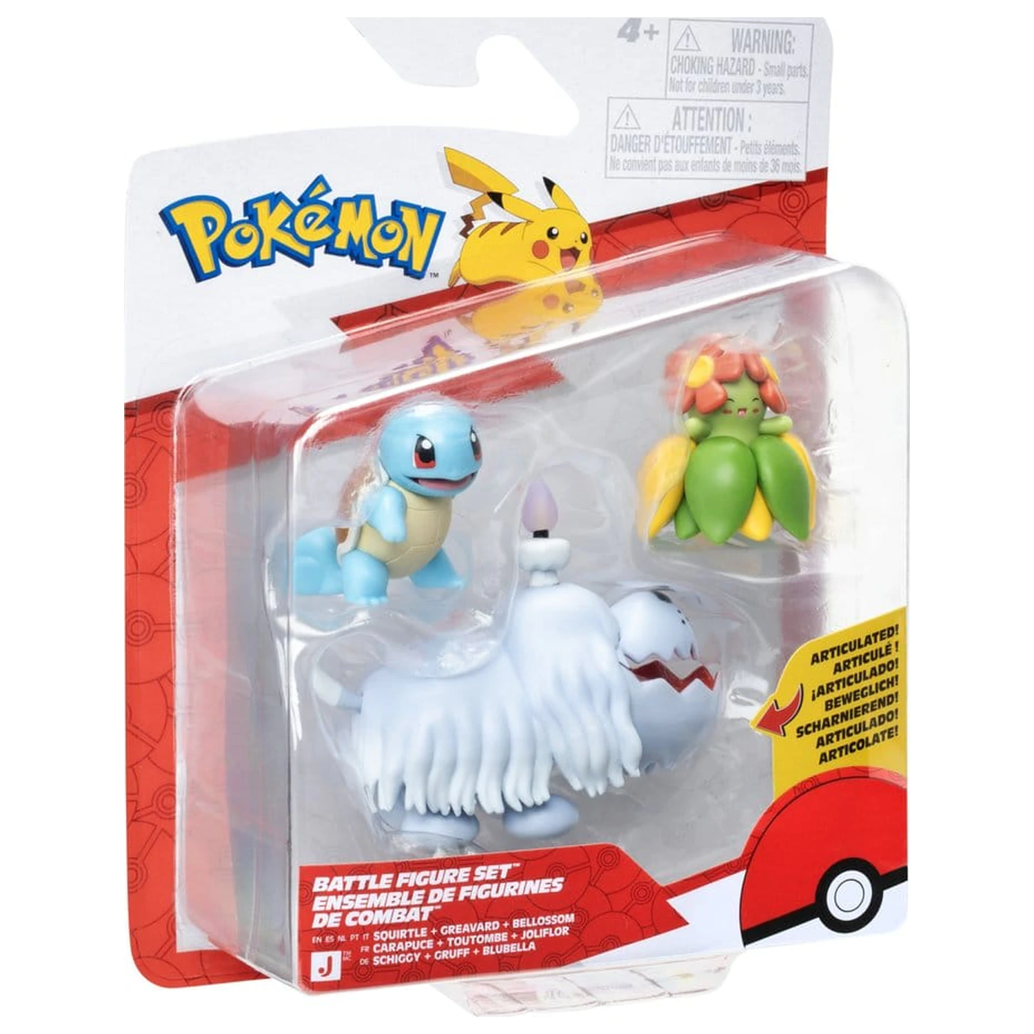 Pokémon Battle Figure balenie 3 kusov Squirtle, Greavard & Bellossom produktová fotografia