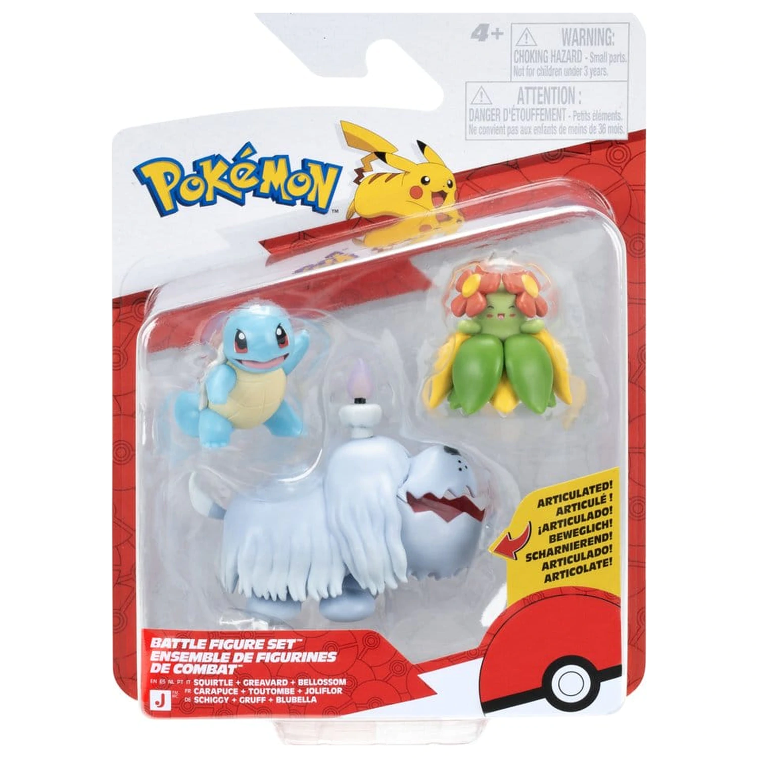 Pokémon Battle Figure balenie 3 kusov Squirtle, Greavard & Bellossom produktová fotografia
