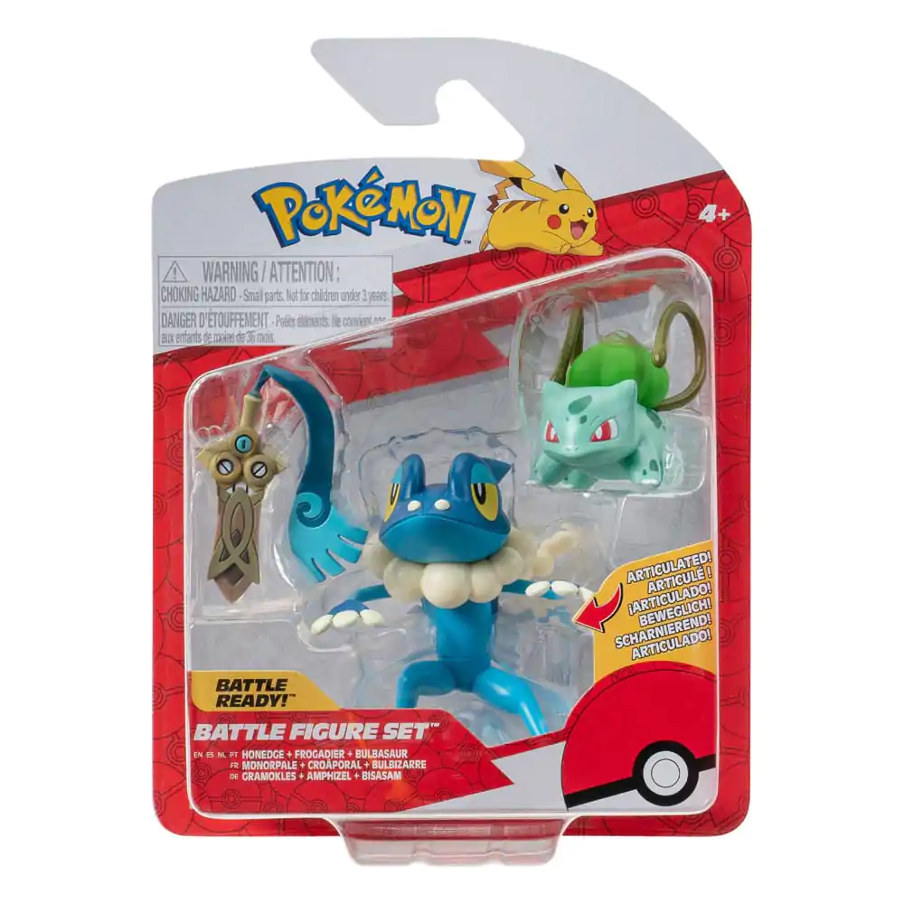 Pokémon Battle figúrka sada 3-balenie Honedge, Bulbasaur #4, Frogadier 5 cm produktová fotografia