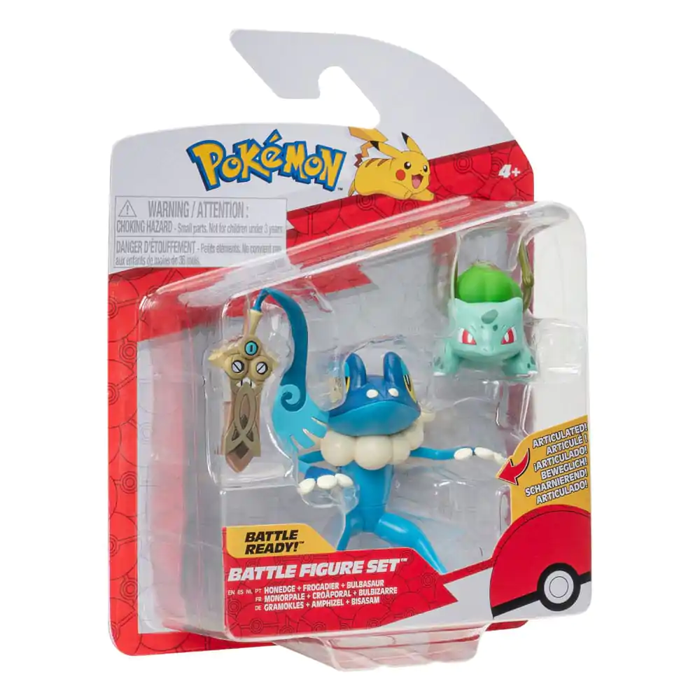 Pokémon Battle figúrka sada 3-balenie Honedge, Bulbasaur #4, Frogadier 5 cm produktová fotografia