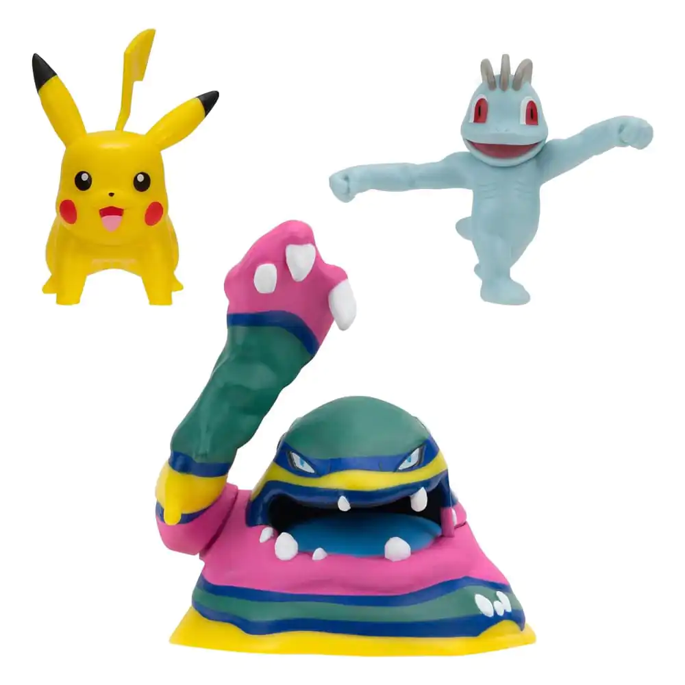 Figúrka sady Pokémon 3 kusy Machop, Pikachu #1, Alolan Muk 5 cm termékfotó