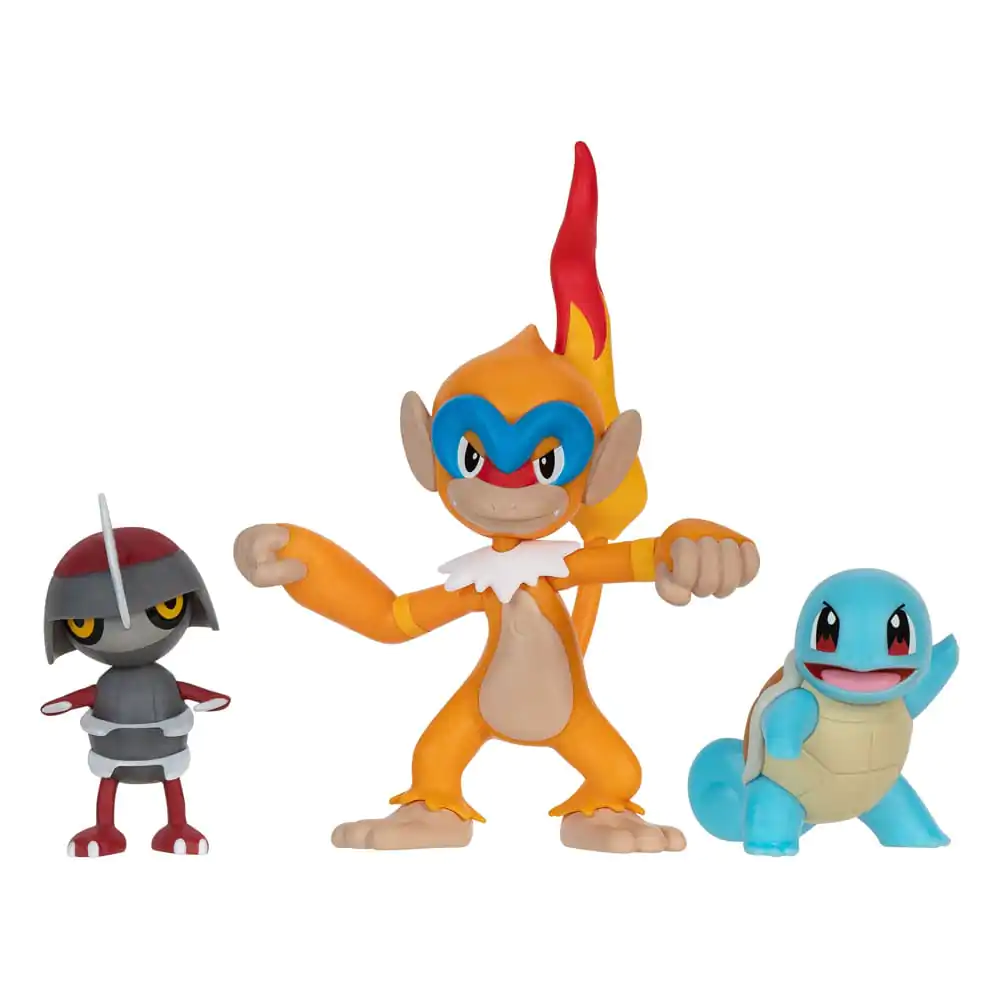 Pokémon Battle Figure Set 3-Pack Pawniard, Squirtle #1, Monferno 5 cm termékfotó