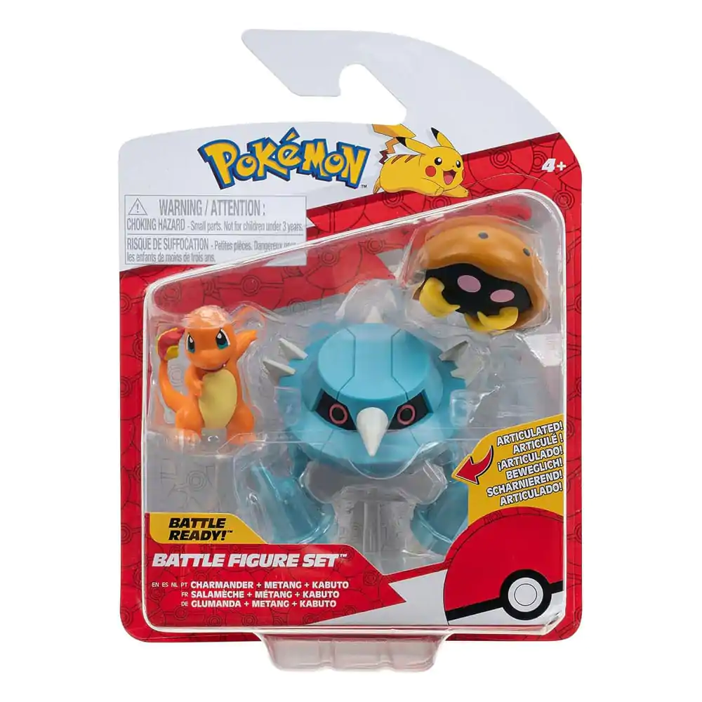 Pokémon Battle Figure Set figúrka 3-balenie Kabuto, Charmander, Metang produktová fotografia