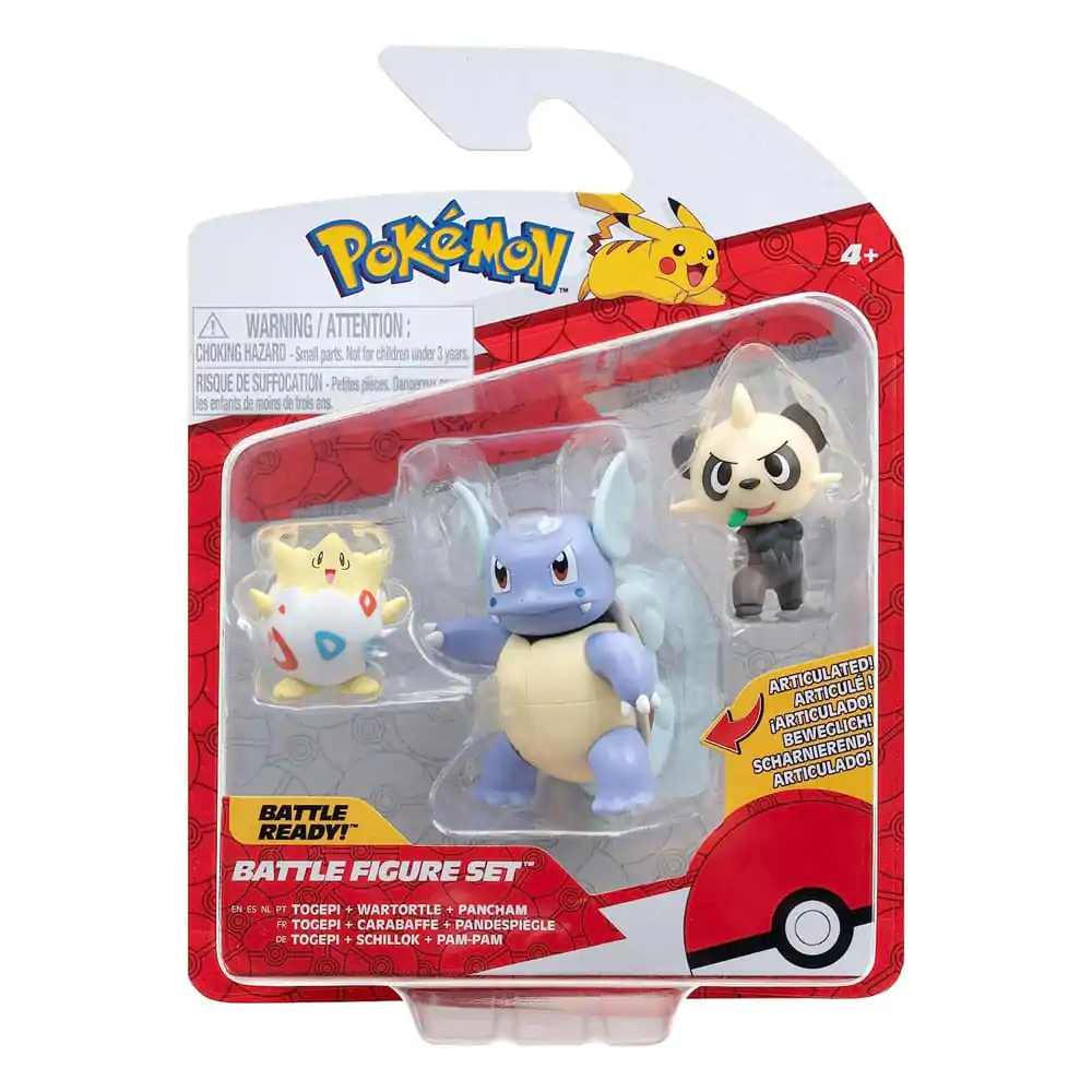 Pokémon Battle Figure Set Sada figúrok 3-Pack Togepi, Pancham, Wartortle produktová fotografia