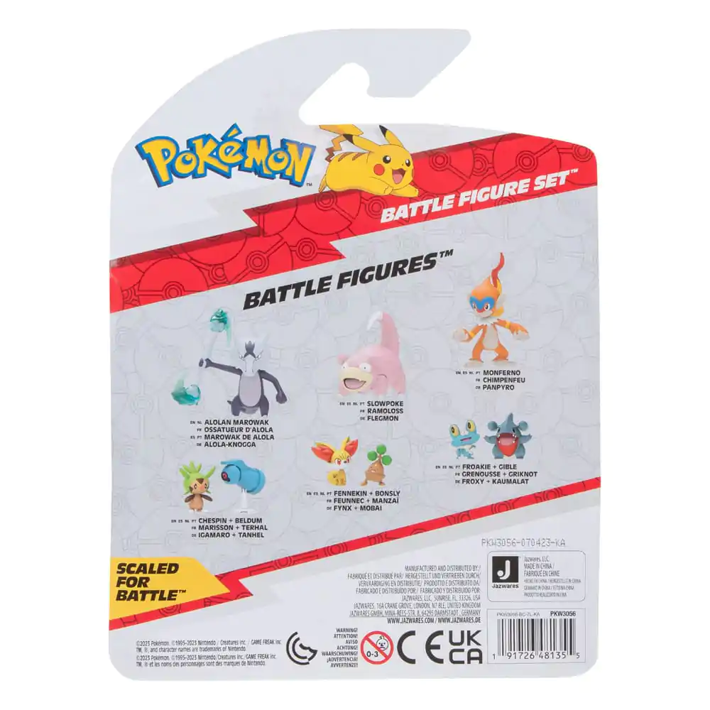 Pokémon Battle Figúrky Set 3-Pack Pikachu (Female), Litwick, Slowpoke 5 cm produktová fotografia