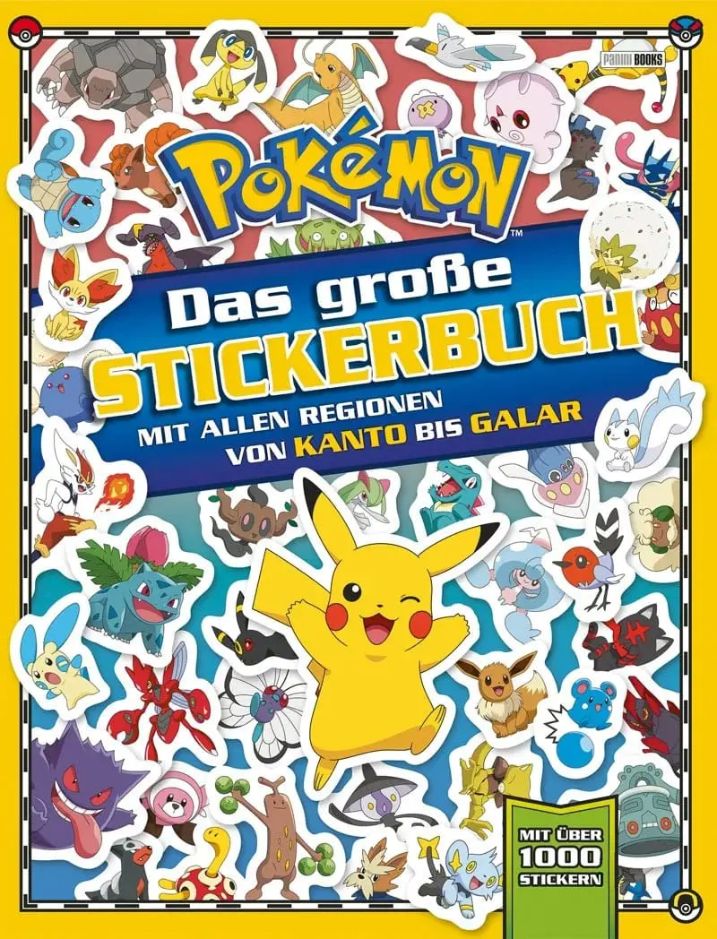 Pokémon Kniha Das große Stickerbuch mit allen Regionen von Kanto bis Galar *German Version* produktová fotografia