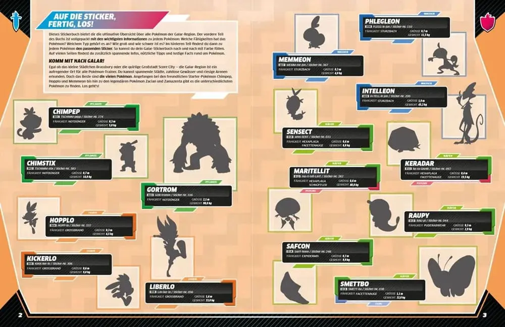 Pokémon Kniha Das ultimative Stickerbuch - Galar Region *German Version* produktová fotografia